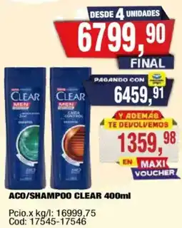 Maxiconsumo Clear aco/shampoo oferta