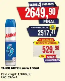 Maxiconsumo Aktiol talco aero oferta