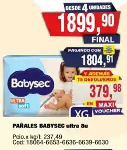 Maxiconsumo Babysec pañales ultra oferta