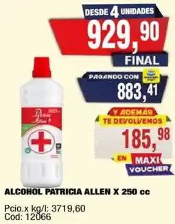Maxiconsumo Patricia allen alcohol oferta