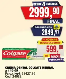 Maxiconsumo Colgate crema dental herbal oferta