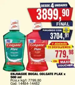 Maxiconsumo Colgate enjuague bucal plax oferta