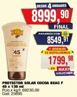 Maxiconsumo Cocoa beac protector solar f45 oferta