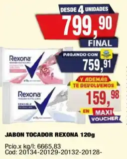 Maxiconsumo Rexona jabon tocador oferta