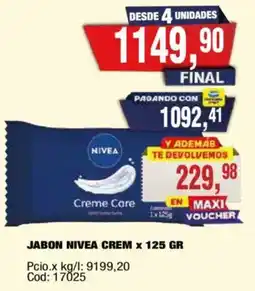 Maxiconsumo Nivea jabon crem oferta