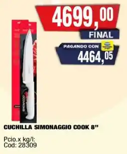 Maxiconsumo Cuchilla simonaggio cook 8" oferta