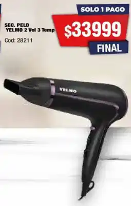 Maxiconsumo Yelmo sec. pelo 2 vel 3 temp oferta