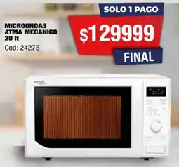 Maxiconsumo Atma microondas mecanico oferta