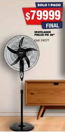 Maxiconsumo Philco ventilador pie 20" oferta
