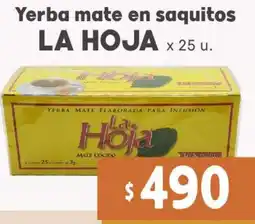 Beltrán Supermercados La hoja yerba mate en saquitos oferta