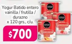 Beltrán Supermercados La serenisima yogur batido entero vainilla/frutilla/ durazno oferta