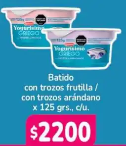 Beltrán Supermercados Yogurisimo griego batido con trozos frutilla / con trozos arándano oferta