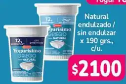 Beltrán Supermercados Yogurisimo griego natural endulzado / sin endulzar oferta