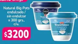 Beltrán Supermercados Yogurísimo griego natural big pots endulzado / sin endulzar oferta
