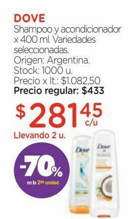 Farmacity Shampoo y acondicionador x 400 ml. oferta