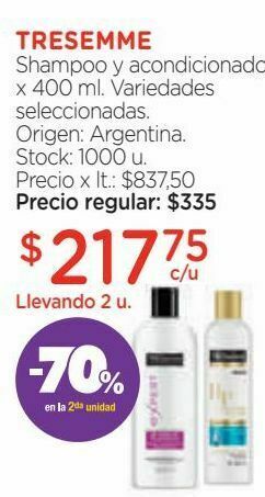 Farmacity Shampoo y acondicionador x 400 ml. oferta