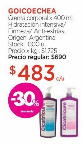 Farmacity Crema corporal x 400 ml. oferta