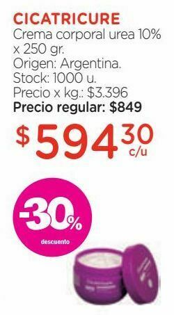 Farmacity Crema corporal urea 10% x 250 gr. oferta
