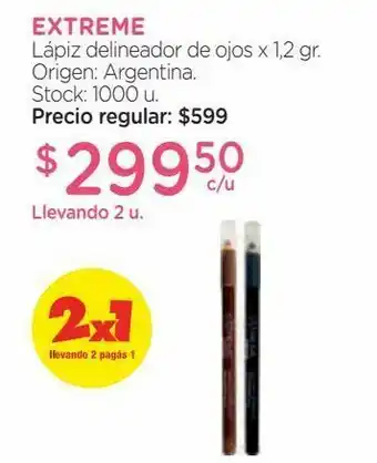Extreme lápiz delineador de ojos extreme x 1,2 g