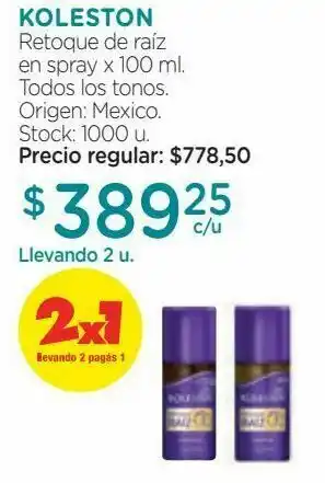 Farmacity Tapacanas retoque de raíz koleston en spray x 100 m oferta