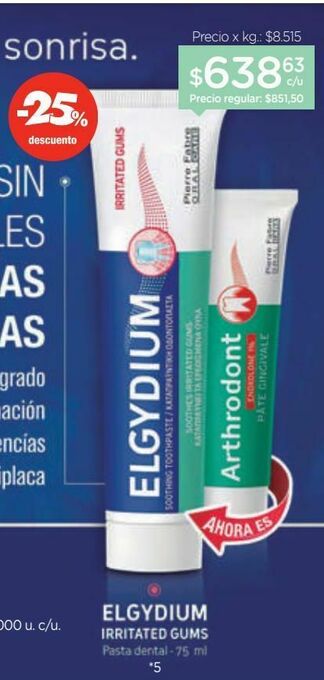 Farmacity Crema dental elgydium irritated gums x 100 g oferta