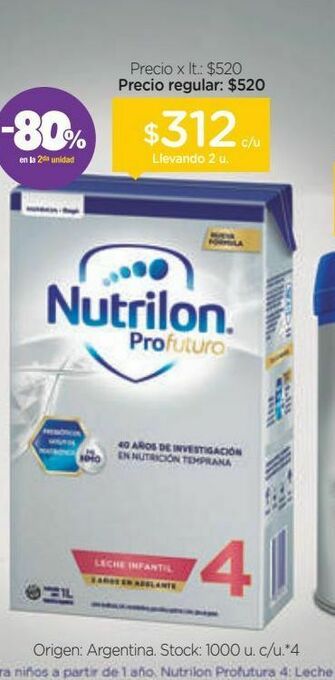 Farmacity Leche infantil etapa 4 profutura x 1 lt oferta