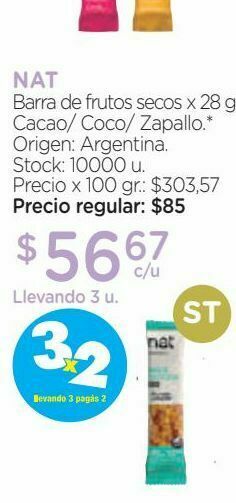 Farmacity Barra de frutos secos x 28 gr. oferta