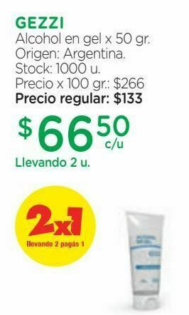 Farmacity Alcohol en gel x 50 gr. oferta