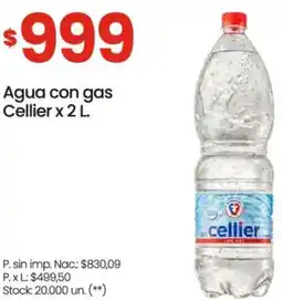 Changomas Cellier agua con gas oferta