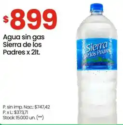 Changomas Sierra de los padres agua sin gas oferta