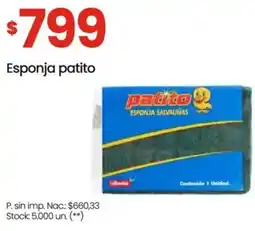 Changomas Esponja patito oferta
