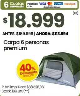 Changomas Carpa premium oferta
