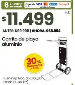 Changomas Carrito de playa aluminio oferta