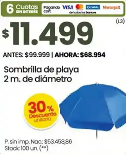 Changomas Sombrilla de playa de diámetro oferta