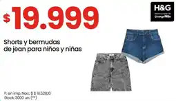 Changomas Shorts y bermudas de jean para niños y niñas oferta