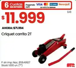 Changomas Criquet carrito 2T oferta