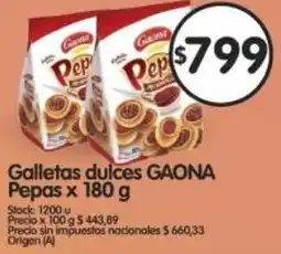 Supermercados Buenos Días Gaona galletas dulces pepas oferta