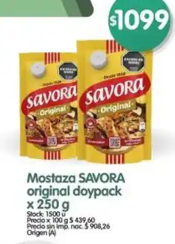 Supermercados Buenos Días Savora mostaza original oferta