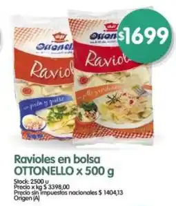 Supermercados Buenos Días Ottonello ravioles en bolsa oferta