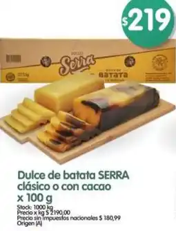Supermercados Buenos Días Serra dulce de batata oferta