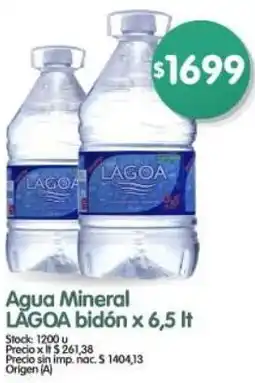 Supermercados Buenos Días Lagoa agua mineral bidón oferta