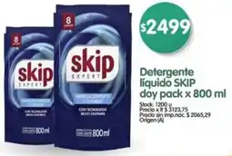 Supermercados Buenos Días Skip detergente líquido doy pack oferta