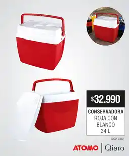 Atomo Conviene Conservadora roja con blanco oferta