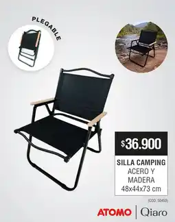 Atomo Conviene Silla camping acero y madera oferta