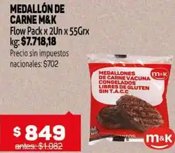 Makro M&K medallón de carne oferta
