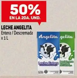 Makro Leche angelita entera/descremada oferta