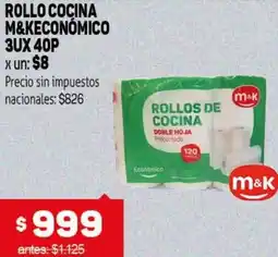 Makro M&K rollo cocina económico oferta