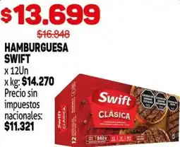 Makro Swift hamburguesa oferta