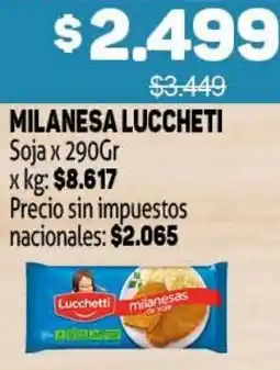 Makro Milanesa luccheti soja oferta