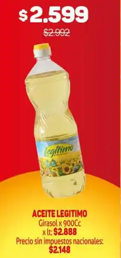 Makro Aceite legitimo girasol oferta